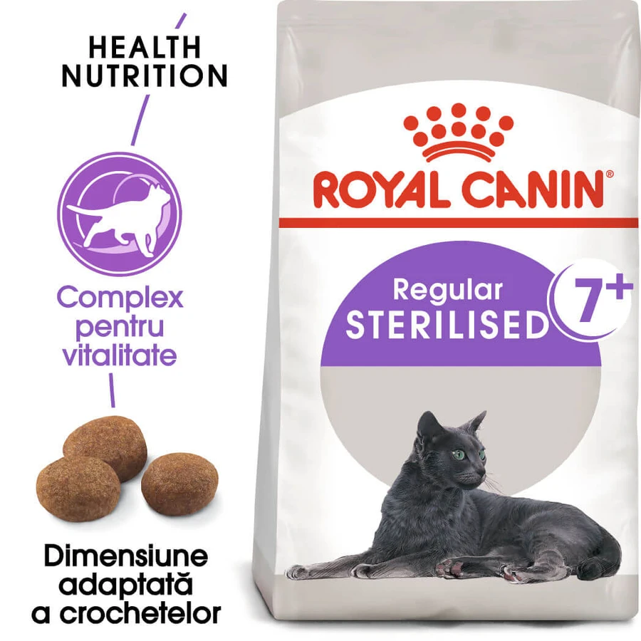 ROYAL CANIN Sterilized 7+, alimento seco para gatos esterilizados, 1,5kg