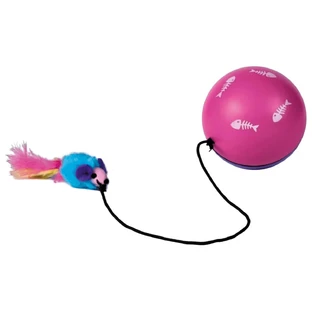 Trixie, ball toy with motor and mouse, cats, plastic, multicolor, 9cm