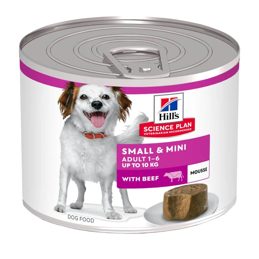 HILL'S Science Plan Small & Mini Adult, XS-S, Beef, nourriture humide en conserve pour chiens, (mousse), 200g