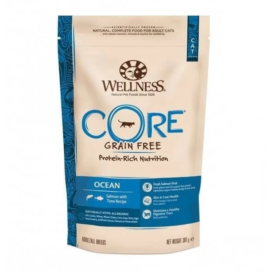 Wellness Core Dry Croquettes pour chats avec saumon et thon, 300 g