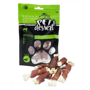 PET'S DESSERT Bone & Duck, XS-XL, Ente, getreidefrei, Belohnungsbeutel, Hunde, 80g