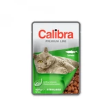 CALIBRA Premium Line Sterilized, Lachs, Beutel mit Nassfutter für sterilisierte Katzen, (im eigenen Saft), 100g