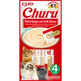 INABA Churu, tonijn en krab, zakje, graanvrije beloning tube katten, (puree), 56g