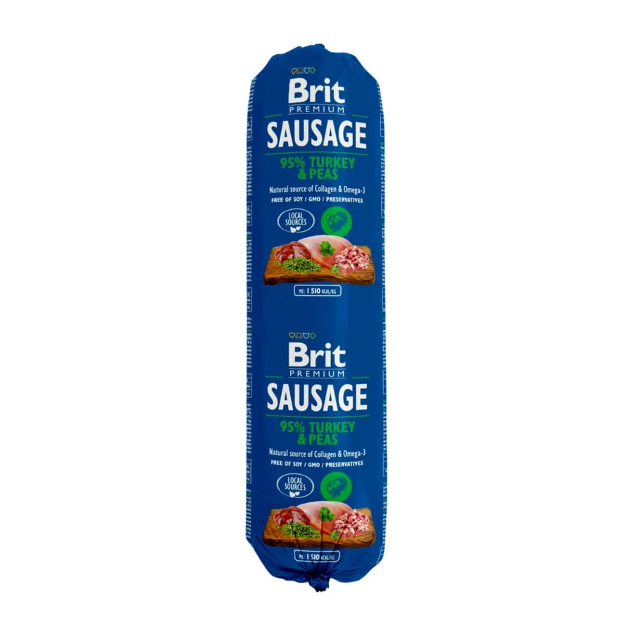 BRIT Premium, Truthahn mit Mazare, Salami getreidefreies Hundenassfutter, 800g