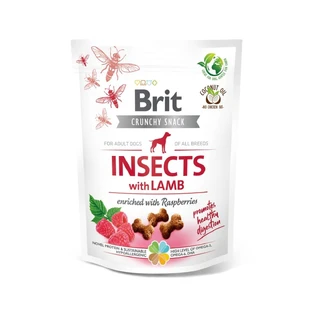 BRIT Care Crunchy Cracker, Insects and Lamb with Raspberry, grain-free dog treats, 200g