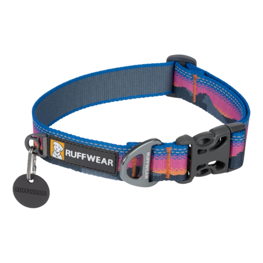 RUFFWEAR Crag Alpine Dusk, adjustable reflective dog collar, multicolor, M(36-51 x 2.5cm)