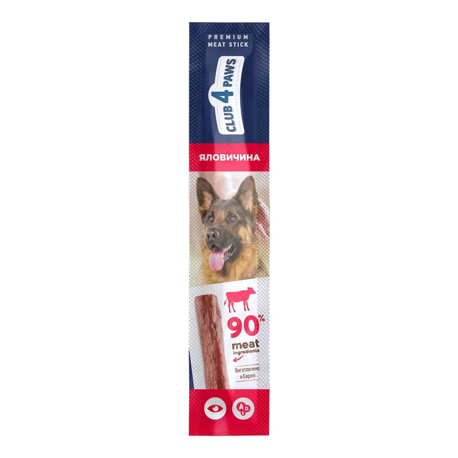 CLUB 4 PAWS Premium Stick, golosinas para perros, Sticks, Beef, 12g