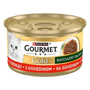 GOURMET Gold Succulent Delights, Beef, canned wet cat food, (in sauce), 85g