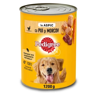 PEDIGREE, XS-XL, Chicken and Carrot, canned wet dog food, (in aspic), 1200g