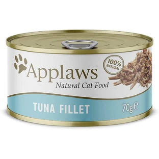 APPLAWS, Tonijnfilet, nat kattenvoer in blik, (in soep), 156g