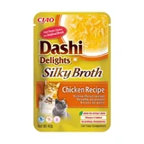 INABA Churu Dashi Delights Seidige Brühe, Huhn, Beutel getreidefreies Katzenfeuchtfutter, (Topping), 40g