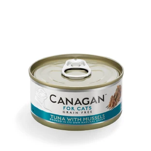 CANAGAN, Thunfisch und Jakobsmuscheln, getreidefreies Nassfutter in Dosen für junge und ausgewachsene Katzen, (im eigenen Saft), 75g
