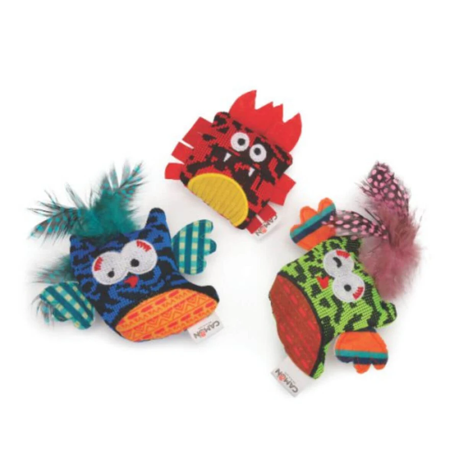 CAMON Little Birds, herbe à chat, herbe à chat, textile, couleurs variées, 10cm, 1pc