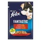 PURINA Felix Fantastic, Beef, sachet wet cat food, (in aspic), 85g