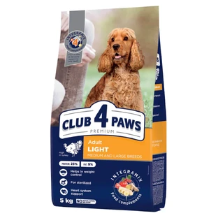 CLUB 4 PAWS Adult Light, M-XL, Turquie, nourriture sèche pour chiens, obésité, 5kg
