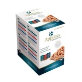 APPLAWS Fish Selection Multipack, 3 sabores (Atún y Anchoa, Atún y Gamba, Atún y Besugo), envase mixto, sobre comida húmeda para gatos, 70g x 12