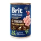 BRIT Premium By Nature, Chicken and Hearts, canned grain-free moist dog food, (pate), 400g