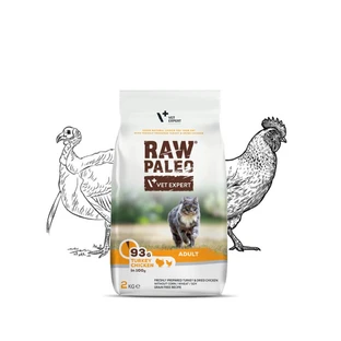 RAW PALEO, Pavo y Pollo, pienso seco sin cereales, 2kg