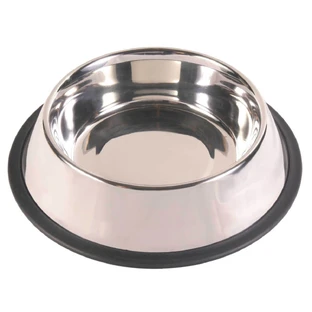 TRIXIE, hondenbak, rond, anti-slip, roestvrij staal, zilver, M-L(1.75l, ⌀30cm)