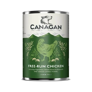 CANAGAN Free-Run Kip, XS-XL, Kip, graanvrij natvoer in blik voor junior & volwassen honden, (in soep), 400g