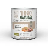 FRESH FARM Grof, XS-XL, Eend en Quinoa, graanvrij hondenvoer in blik, (pate), 800g