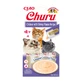 INABA CIAO Churu Churu Puré, Pollo y Gambas, comida líquida sin cereales para gatos, cobertura cremosa, 14g x 4 x 4
