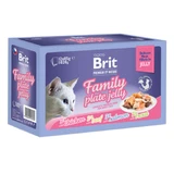 BRIT Premium by Nature Delicate Family Plate, Carne, lata comida húmeda para gatos, (en aspic), multipack, 85g x 12pcs