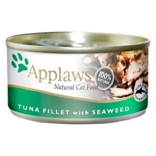 APPLAWS, Tonijnfilet en Zeewier, nat kattenvoer in blik, (in soep), 156g