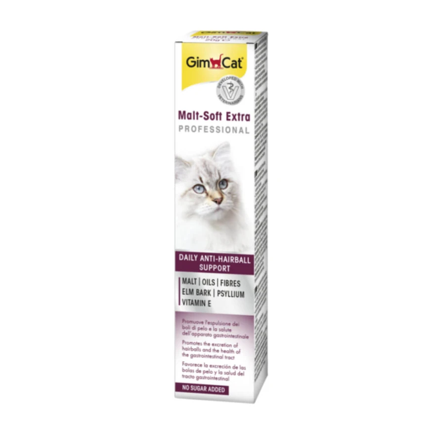 GIMCAT Malt-Soft Extra Professional Paste, funktionelle Katzenbelohnungsröhre, Fellballbegrenzung, (Topping), 20g