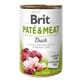 BRIT Pate & Meat, Duck, canned grain-free moist dog food, (pâté with meat pieces), 400g