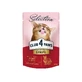 CLUB 4 PAWS Premium Selection Strips, Kaninchen, Sachet Nassfutter für Katzen, (in Sauce), 85g