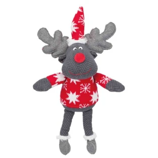 TRIXIE Kerstmis Ren , pluche speelgoed honden, M-XL, textiel, met geluid, fysieke activiteiten, verschillende kleuren, 42 cm