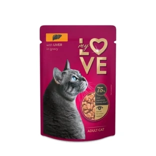 MY LOVE, Liver, sachet wet cat food, (in sauce), 85g