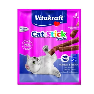 Vitakraft Cat Sticks Bacalao y Merluza, 18 g