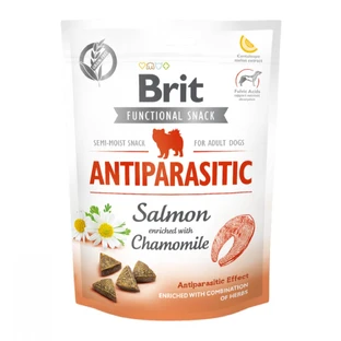 BRIT Care Functional Snack Antiparasitic, saumon à la camomille, récompenses fonctionnelles sans céréales pour chiens, antiparasitaire, 150g