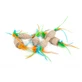 FARM COMPANY Natural Cardboard Cat Toy with Feathers, 6cm