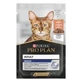 PURINA Pro Plan Indoor, Saumon, sachet de nourriture humide pour chats, limitation furball, (en sauce), 85g