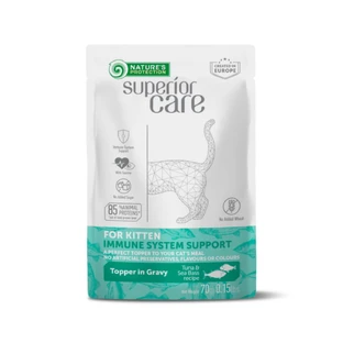 NATURES PROTECTION Superior Care Immunsystem, Thunfisch und Schalotte, Beutel Feuchtfutter für junge Katzen, Immunsystem, (Topping), 70g
