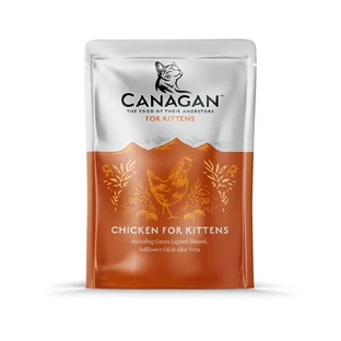 CANAGAN Kitten, Chicken, sachet grain-free wet food for junior cats, (in soup), 85g
