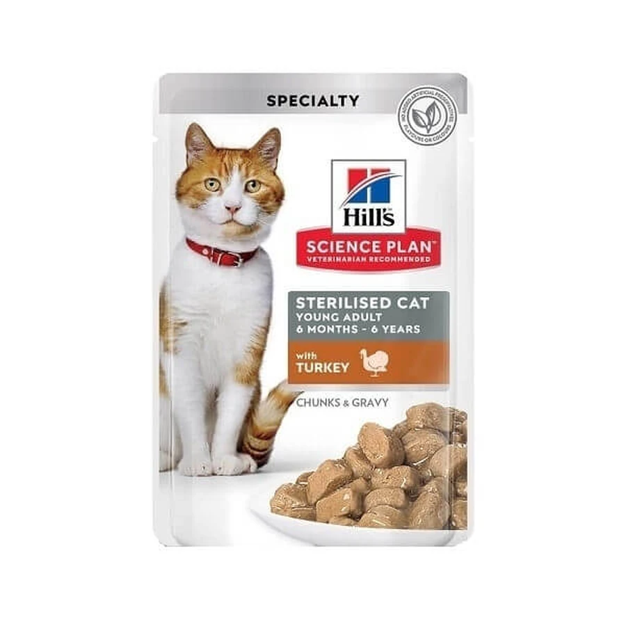 Hill's SP Feline Feline Sterilized Adult Putenfleisch Beutel, 85 g