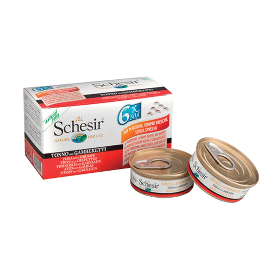 Schesir Cat Multipack Thon et crevettes 6 x 50 g