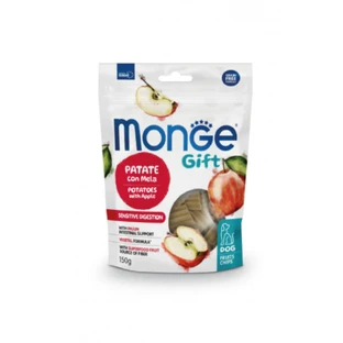 MONGE Gift Super M Gevoelige Spijsvertering, XS-XL, Aardappelen en Bananen, functionele graanvrije beloningszak voor honden, spijsverteringsstelsel, 150g