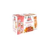 BRIT Care Fillets Flavour Box, Curcan și Somon, plic hrană umedă fără cereale pisici, (în aspic), multipack, 85g x 12buc