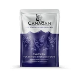 CANAGAN Senior/Sterilized, Pollo, sobre de comida húmeda sin cereales para gatos senior esterilizados, (en sopa), 85g