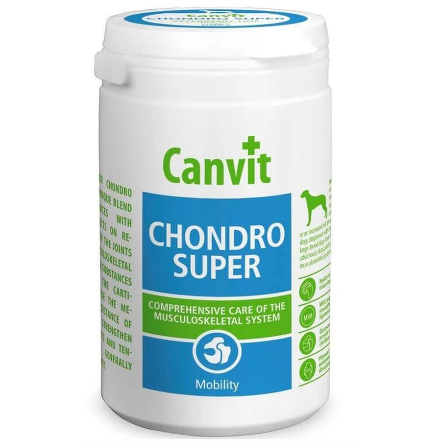 CANVIT Chondro Super, XS-S, Gelenksystemergänzung für Hunde, Flasche, 500g