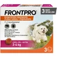 FRONTPRO, external deworming dogs, XS-S(2 - 4kg), chewable tablets, 11mg x 3pcs