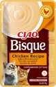 INABA Ciao Bisque, Kip, zakje graanvrij natvoer voor katten, (puree), 40g