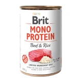 BRIT Mono Protein, Beef with Brown Rice, canned single protein low grain wet food for dogs, (pate), 400g