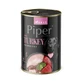 PIPER Dieren, XS-XL, Kalkoen en Broccoli, blik graanvrij natvoer voor honden, (in aspic), 400g