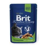 BRIT Premium Sterilized, Pollo, sobre de comida húmeda para gatos esterilizados, (en salsa), 100g